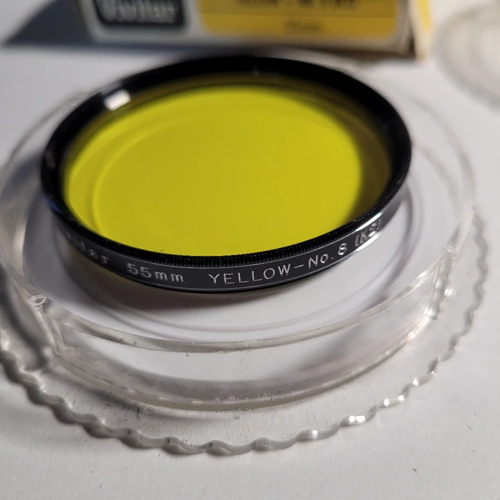 Lot/Bundle of FIVE vintage 55mm camera filters! Vivitar & Hoya